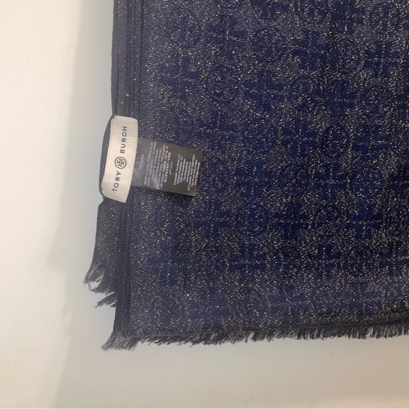 Signature tory burch long scarf LUREX TRAVELER OBLONG - Picture 4 of 9
